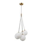 Lampa wisząca Perlos śr. 33cm 5xG9 | miodowy mosiężny