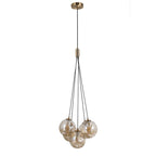 Lampa wisząca Perlos śr. 35cm 5xG9 | miodowy/bursztynowy
