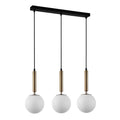 Lampa wisząca RAVENA dł. 65cm 3xE27 | biały/złoty