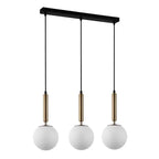 Lampa wisząca RAVENA dł. 65cm 3xE27 | biały/złoty