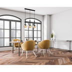 Lampa wisząca RAVENA dł. 65cm 3xE27 | czarny/bursztynowy