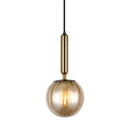 Lampa wisząca RAVENA śr. 15cm E27 | mosiądz/dymiony