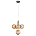 Lampa wisząca RAVENA śr. 43cm 4xE27 | mosiądz/bursztynowy