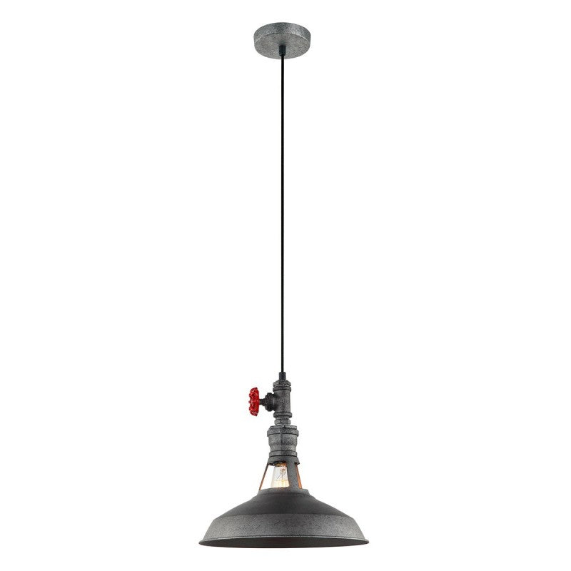 Lampa wisząca RETRO Garibaldo śr. 31cm E27 | szara