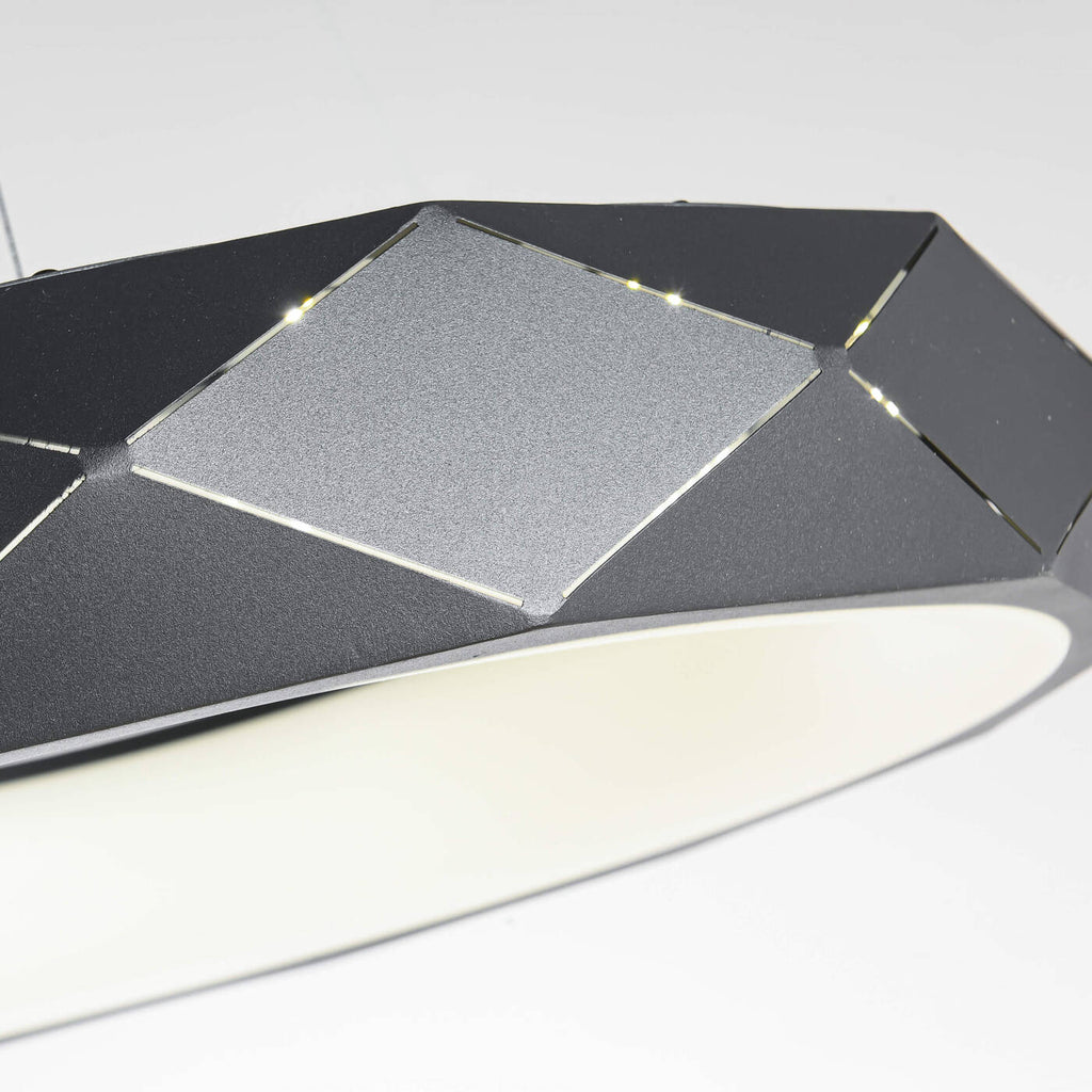 Lampa wisząca REUS LED czarna 60cm