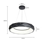 Lampa wisząca REUS LED czarna 60cm