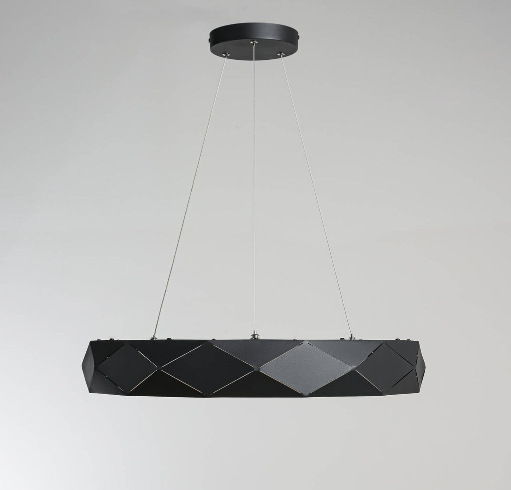 Lampa wisząca REUS LED czarna 60cm