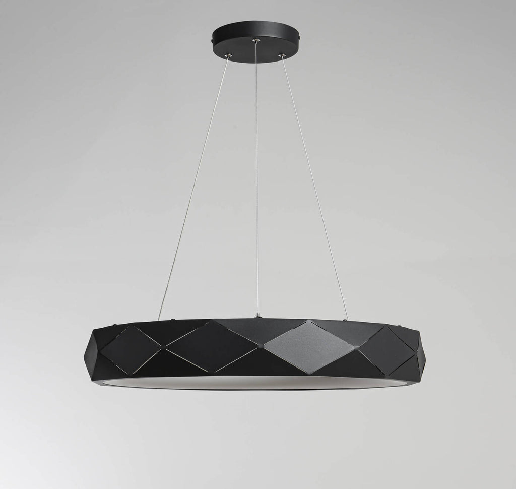 Lampa wisząca REUS LED czarna 60cm