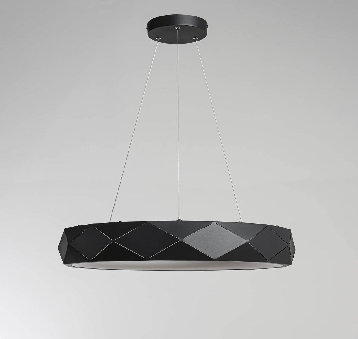 Lampa wisząca REUS LED czarna 60cm