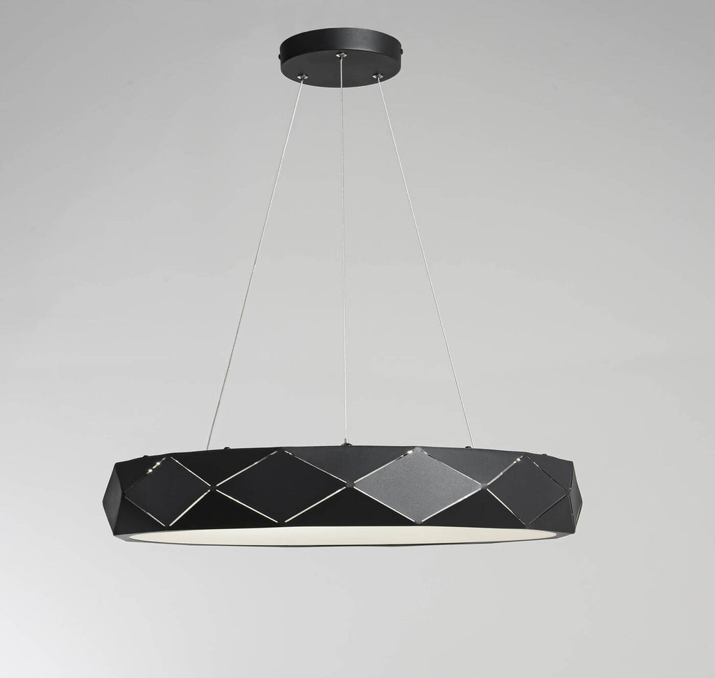 Lampa wisząca REUS LED czarna 60cm