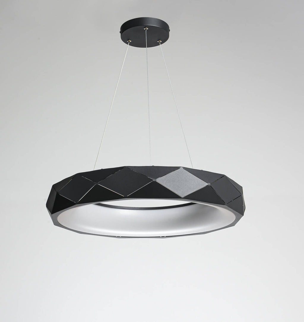 Lampa wisząca REUS LED czarna 60cm