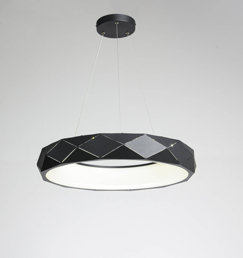 Lampa wisząca REUS LED czarna 60cm