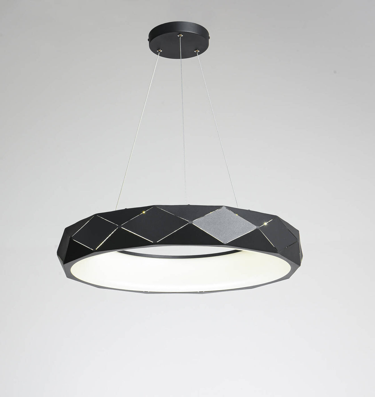 Lampa wisząca REUS LED czarna 60cm