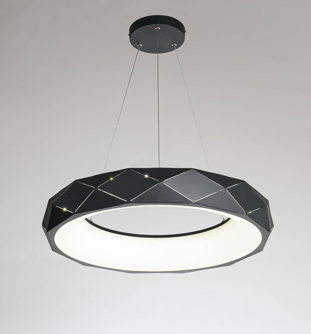 Lampa wisząca REUS LED czarna 60cm
