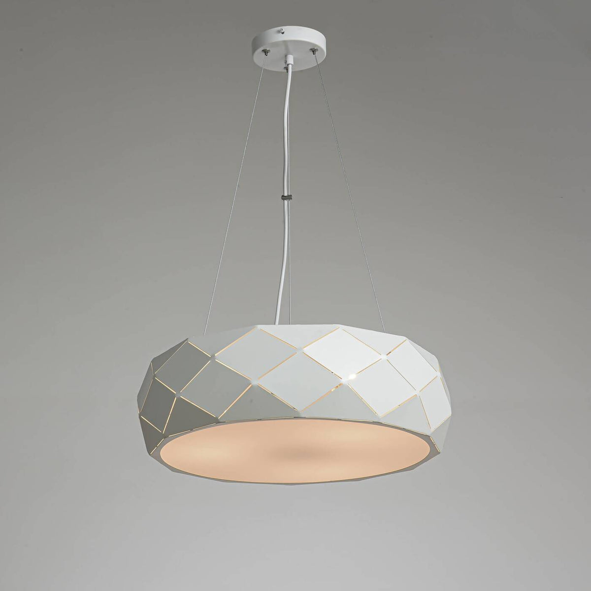 Lampa wisząca REUS biała 47cm