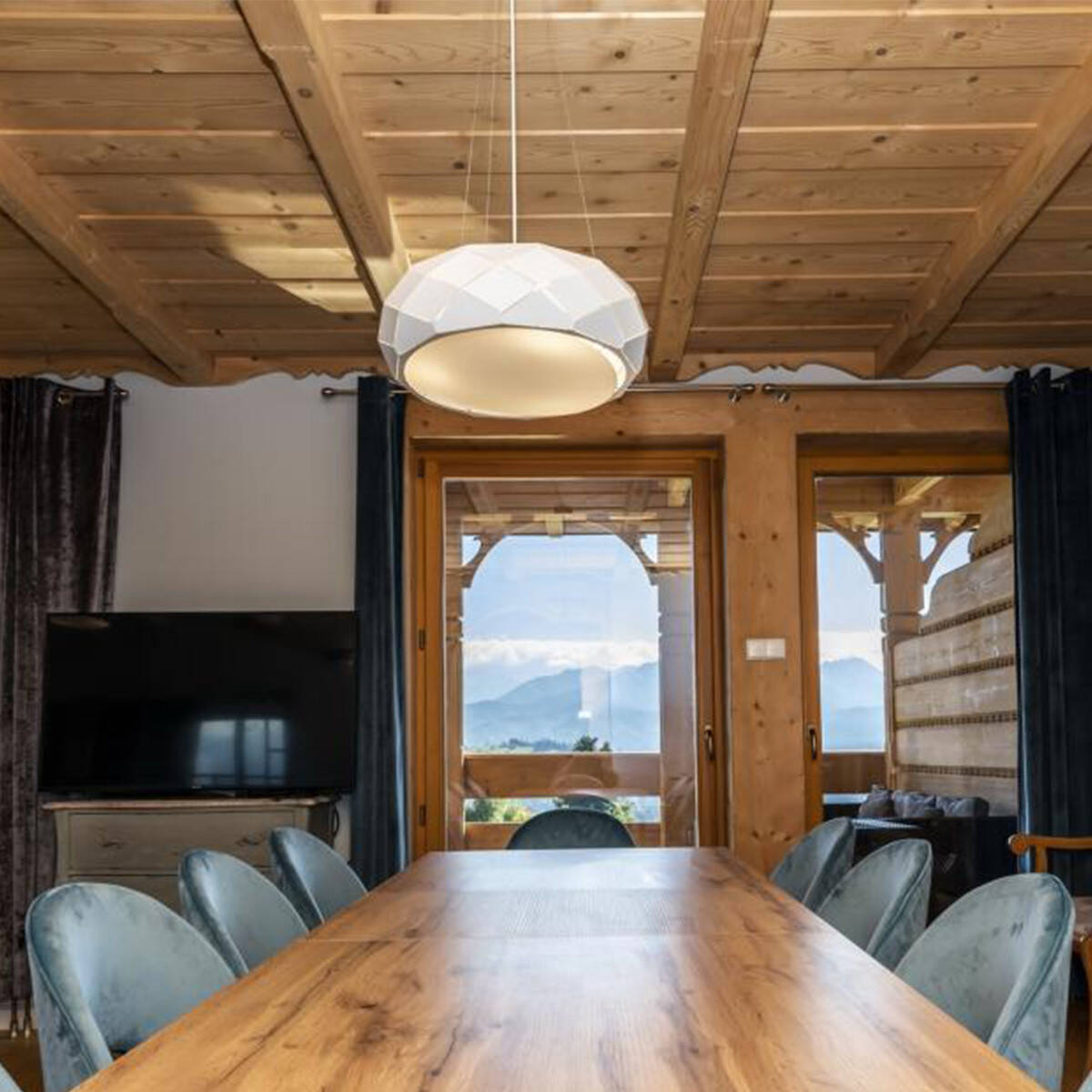 Lampa wisząca REUS biała 47cm