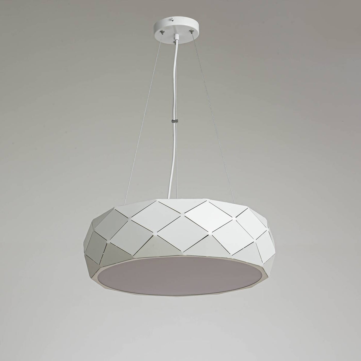 Lampa wisząca REUS biała 47cm