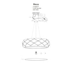 Lampa wisząca REUS czarna 47cm