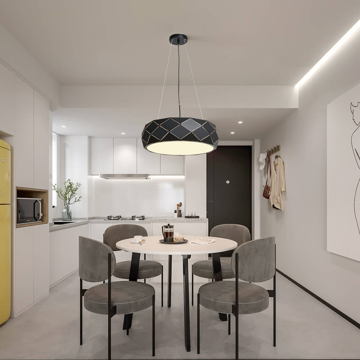 Lampa wisząca REUS czarna 47cm