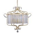 Lampa wisząca RINALDO śr. 66cm 6xE14 | srebrny szampański/transparentny
