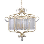Lampa wisząca RINALDO śr. 66cm 6xE14 | srebrny szampański/transparentny