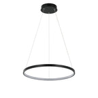 Lampa wisząca RING, mała, czarna, 24W LED, barwa ciepła 3000K