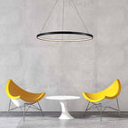 Lampa wisząca RING, mała, czarna, 24W LED, barwa ciepła 3000K