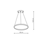 Lampa wisząca RING, mała, czarna, 24W LED, barwa neutralna 4000K