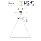 Lampa wisząca RING, mała, czarna, 24W LED, barwa neutralna 4000K