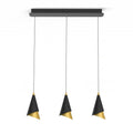 Lampa wisząca Raalto dł. 69,9cm 21W 3xLED ciepła biel 3000K | czarny/złoty