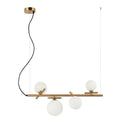 Lampa wisząca Reverso dł. 70cm 4xG9 | mosiężny
