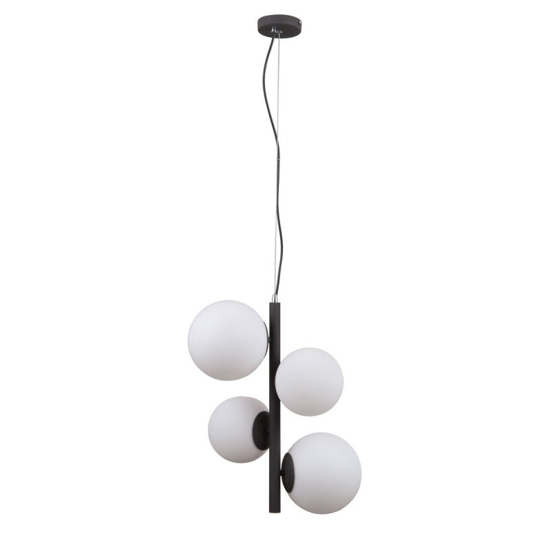 Lampa wisząca Riga wys. cał. 120cm 4xE14/E27 | czarna
