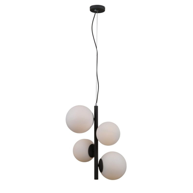 Lampa wisząca Riga wys. cał. 120cm 4xE14/E27 | czarna