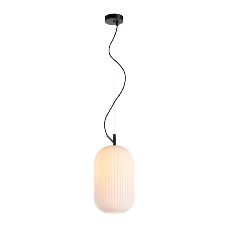 Lampa wisząca Rues śr. 20cm E27 | czarny/biały