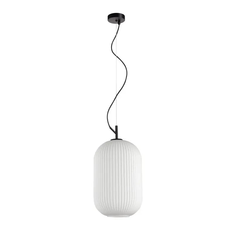 Lampa wisząca Rues śr. 25cm E27 | czarny/biały