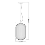 Lampa wisząca Rues śr. 25cm E27 | czarny/biały