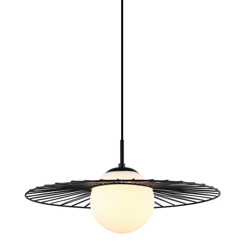 Lampa wisząca SALLY śr. 11cm E27 | czarny/biały