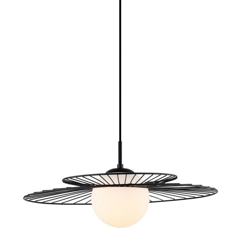 Lampa wisząca SARAH śr. 11cm E27 | czarny/biały