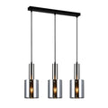 Lampa wisząca SARDO z dymionym kloszem wys. cał. 100cm 3xE27 | nikiel/satynowy