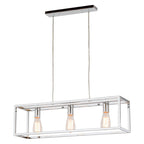 Lampa wisząca SIGALO dł. 73cm 3xE27 | chrom