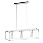 Lampa wisząca SIGALO dł. 73cm 3xE27 | chrom