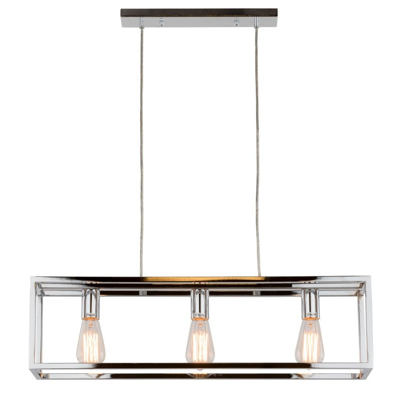 Lampa wisząca SIGALO dł. 73cm 3xE27 | chrom