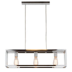 Lampa wisząca SIGALO dł. 73cm 3xE27 | chrom
