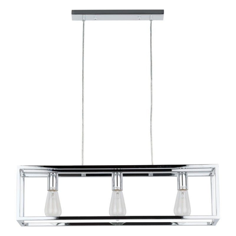 Lampa wisząca SIGALO dł. 73cm 3xE27 | chrom