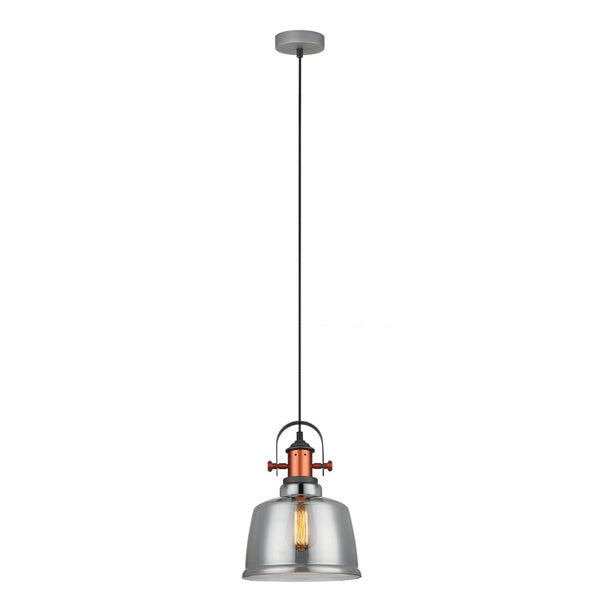 Lampa wisząca SIMALTO śr. 23cm E27 | grafit