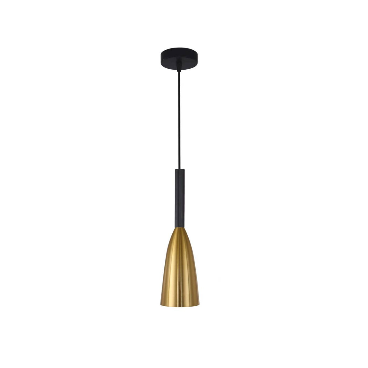 Lampa wisząca SOLIN, czarny/złoty, 1x60W E27