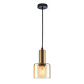 Lampa wisząca Santia z dymionym kloszem wys. cał. 94,5cm E27 | miedziany