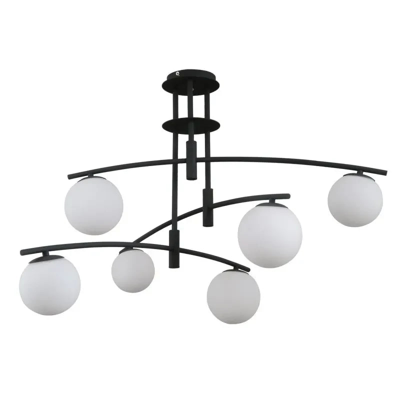 Lampa wisząca Senai śr. 91,5cm 6xG9 | czarny satynowy