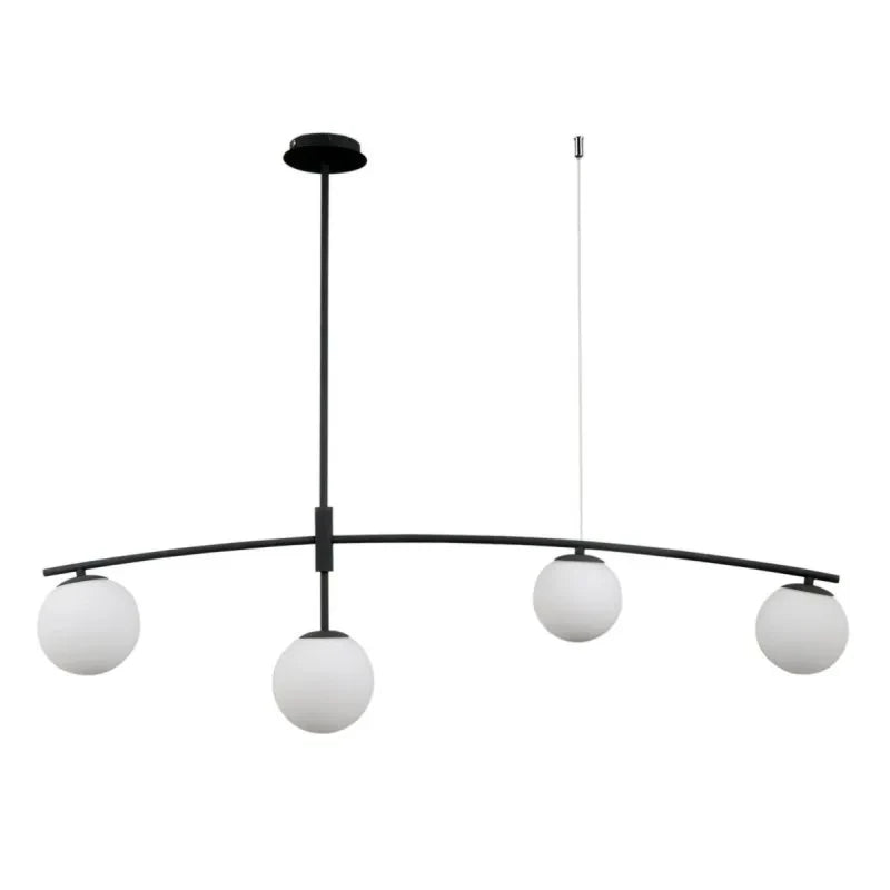 Lampa wisząca Senai wys. cał. 82,5cm 4xG9 | czarny satynowy