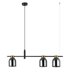 Lampa wisząca Servio dł. 91cm 3xE14 | czarny/grafitowy